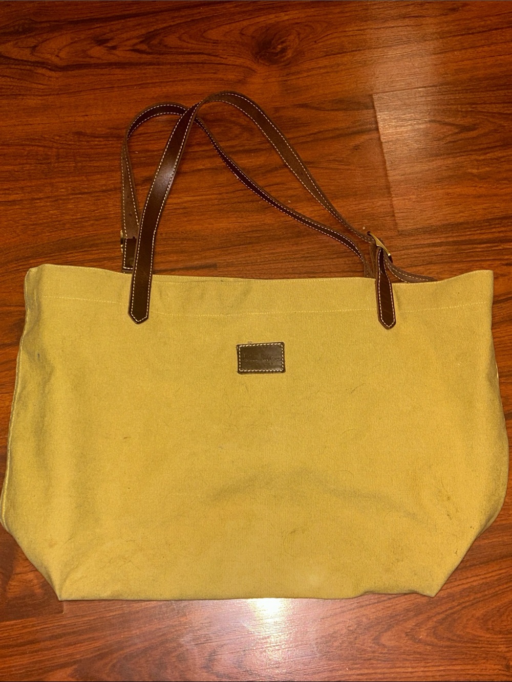Vince Camuto Canvas Tote Bag w/Leather Straps, 100% Cotton